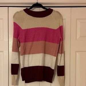 Striped Pink and Cream Women's Sweater